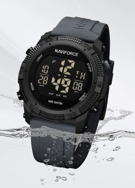 Мужские электронные часы NV Force Waterproof графит MAW-NFDI-01 фото