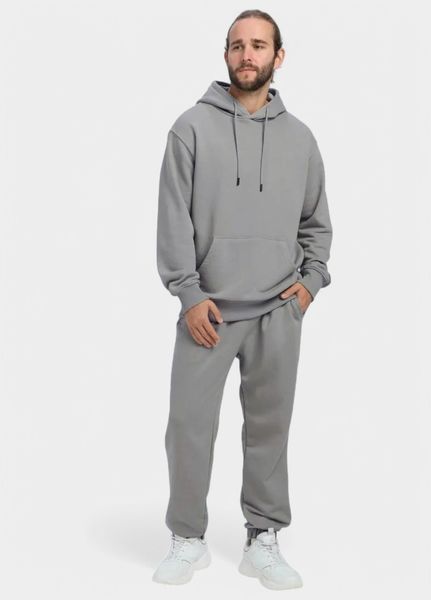 Чоловічий спортивний костюм OVERSIZE сірий M MSS-DO06-М фото